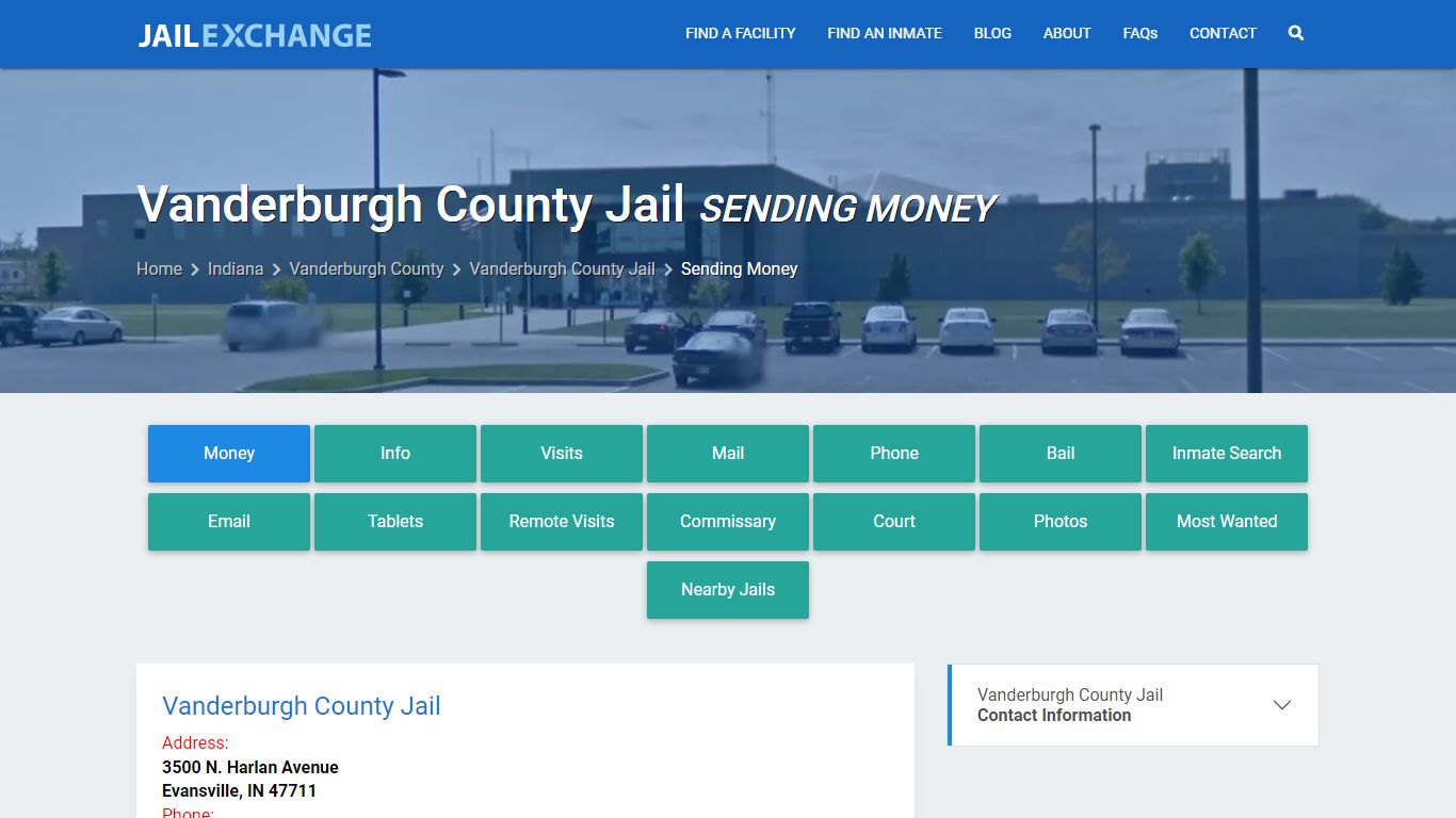 Send Money to Inmate - Vanderburgh County Jail, IN